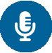 microphone icon in a blue circle